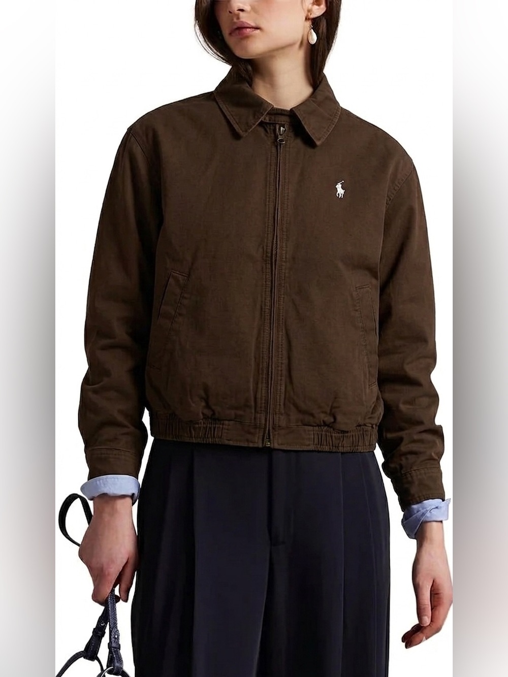 Polo Ralph Lauren
Cotton Canvas Zip Jacket Chocolate Brown
